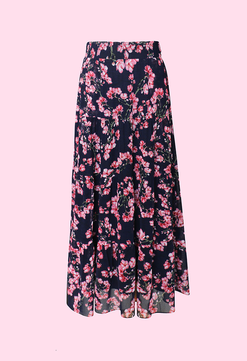 Bộ áo cổ tim tay cánh tiên - Váy