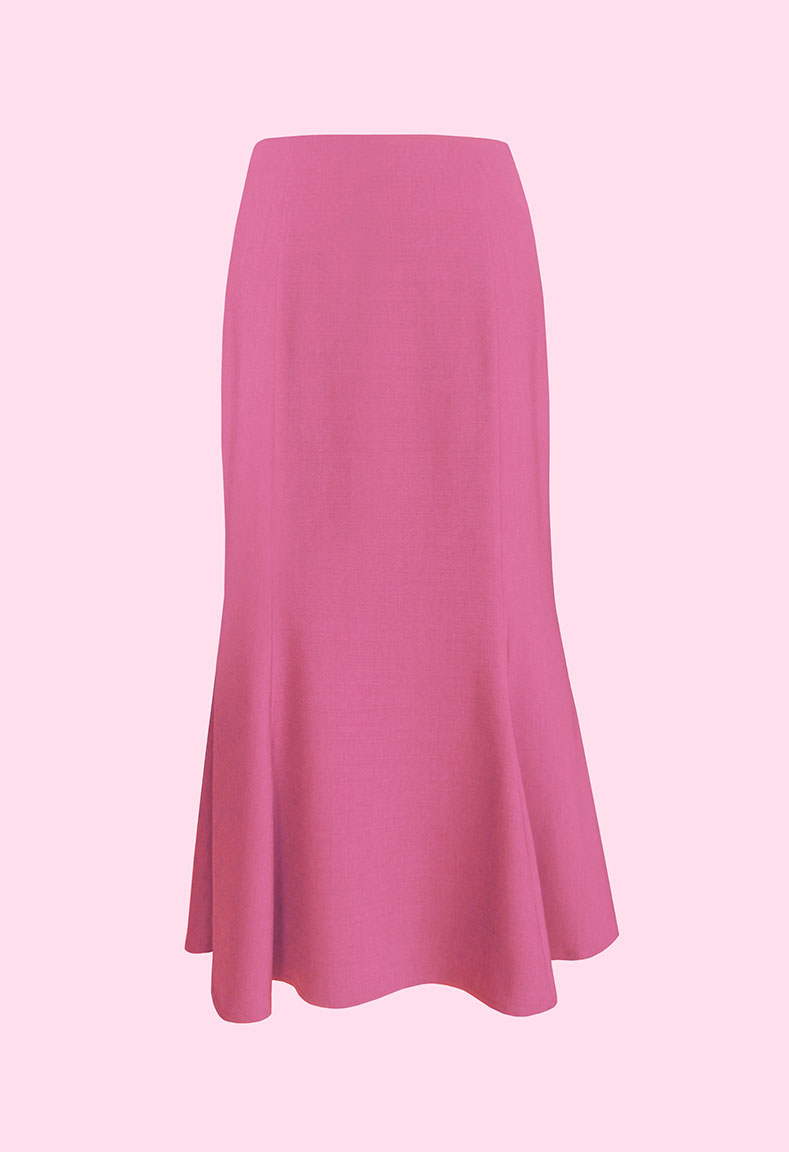 Bộ áo cổ tròn váy đuôi cá - Váy