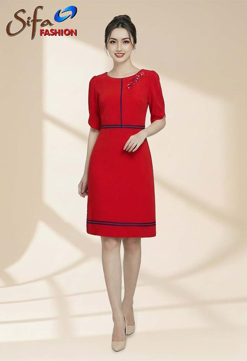 Đầm viền thêu tay