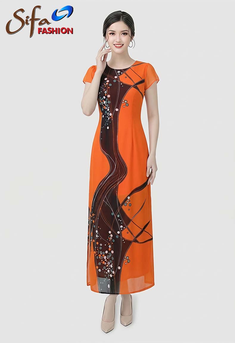 Đầm chiffon hoa