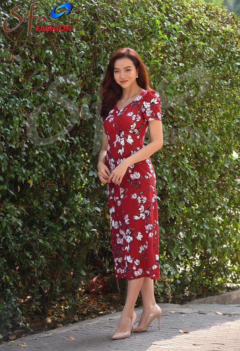 Đầm thiết kế công sở nữ Quảng Châu cao cấp thương hiệu thời trang D&R, váy  suông đi chơi dạo phố D010 - Đầm, váy nữ | ThờiTrangNữ.vn