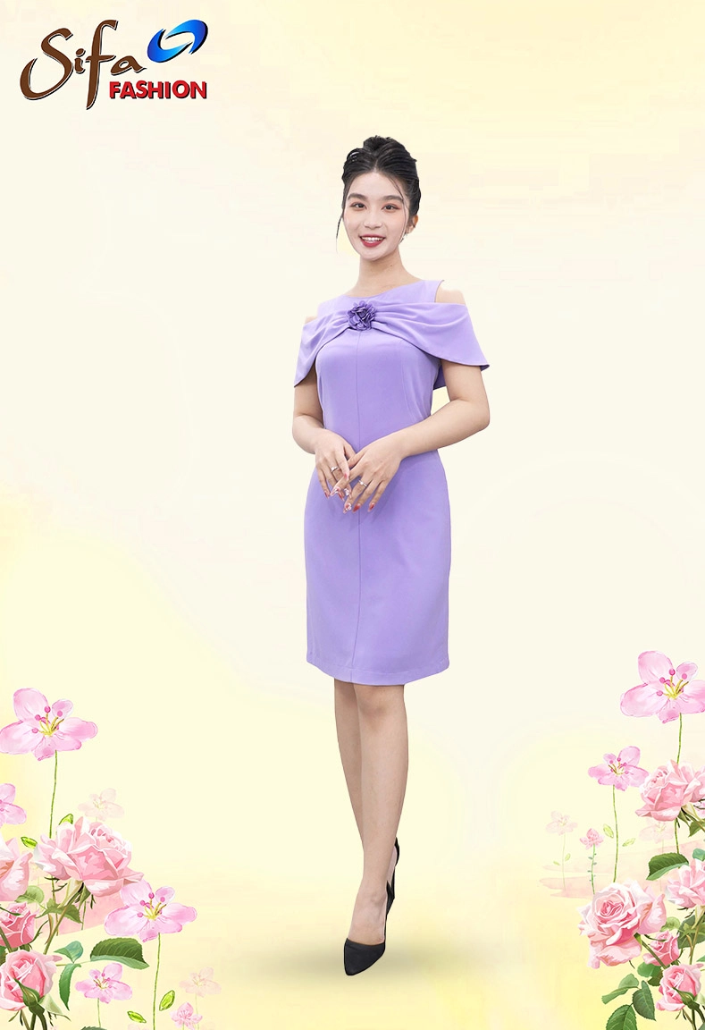 Đầm kết hoa xinh