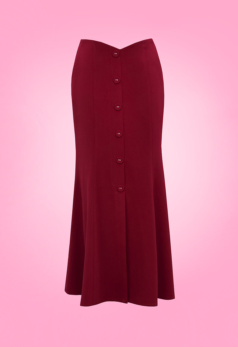 Bộ áo cổ tim váy xòe - Váy